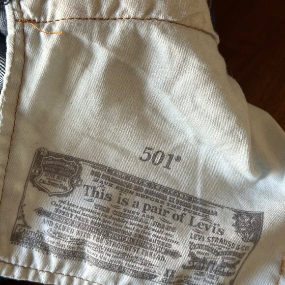 Vintage Mens Levis 501 Original Straight Leg Button Fly Denim Jeans 38x32 - Picture 6 of 8